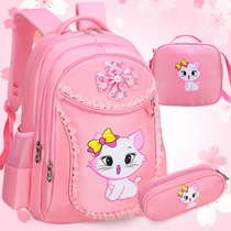 Childrens schoolbags female primary school students two three to sixth grades girls backpacks ultra-light Ridge reduction
