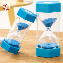 Hourglass timer three minutes 30 60 Time Children students plastic anti-drop brushing funnel sand bottle ornaments