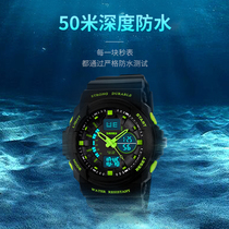 Swimming diving intelligent sports waterproof stopwatch men outdoor mountaineering fitness luminous multi-function timer 0955
