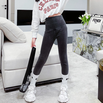 Girl Shark Pants Spring Autumn 2022 New CUHK Tong Han Edition Elastic Denim Jeans Exterior Pants Wear with Body Yoga Pants