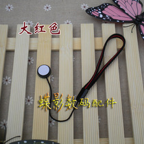 Customized high-quality color lens rope lens cover protective rope Lanyard imported elastic rope Red