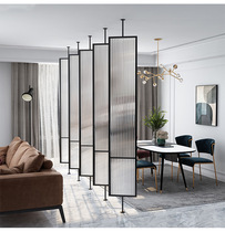 Nordic glass screen rotating modern living room to block the entrance to the house