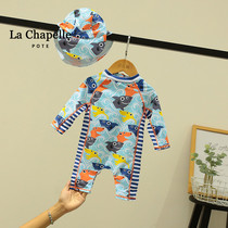 La Chapelle childrens swimsuit Boys baby baby swimwear Childrens swimming trunks One-piece swimsuit Baby sunscreen