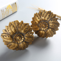 American country relief resin hook Curtain fabric wall hook New coconut tree creative wall hook decorative hook pair