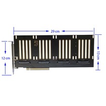PCIe 3 0 4 0 x16 to 4 pieces U 2 SFF-8639 SSD adapter