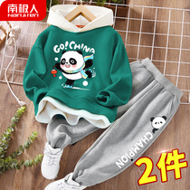 Boys spring clothing suit 2022 new childrens spring money Yangqi clothes tide panda CUHK Scout clothing childrens clothing