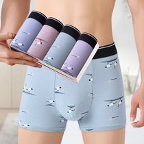 4 mens underwear pure cotton 95% flat corner big code Breathable Youth Flat Corner Underwear Man Flat Corner Underpants Tide