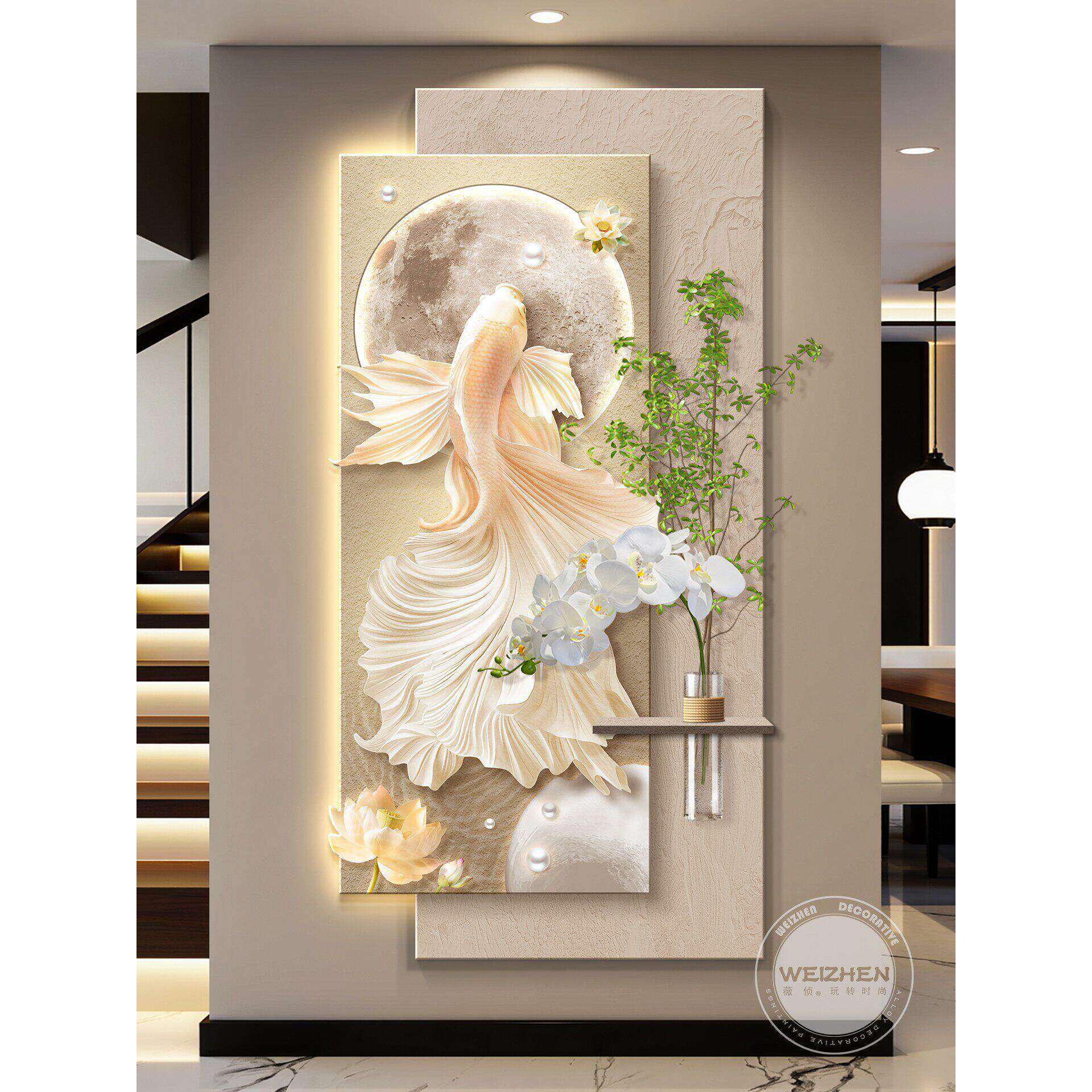 锦鲤壁画灯玄关-锦鲤壁画灯玄关促销价格、锦鲤壁画灯玄关品牌- 淘宝