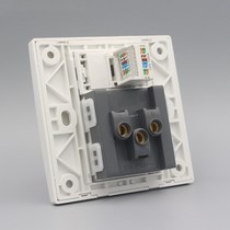 Type 86 five-hole power supply with six types of network socket two or three plug 5 hole CAT6 Gigabit computer network cable module panel