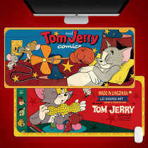 Cat and mouse selected e-sports oversized waterproof lock edge game mouse pad Computer keyboard non-slip table pad Nostalgic