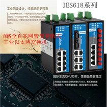 Sanwang IES618 IES618-2F4F 8-way all 100-megabit network tube type rail industrial Ethernet switch