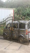Iron gate courtyard gate double open door Villa courtyard iron gate rural yard door home country open door