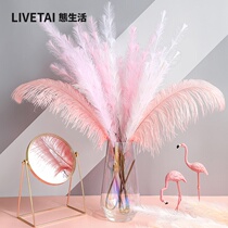 State Life Ins Emulation Flower Table Living Room Home Light Lavish Fake Flower Props Fur Grass Decorate Reed Grass Pendulum