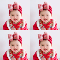 Red New Year baby hat fall winter baby baby hat super cute Baotou hat cute newborn baby fontanelle hat