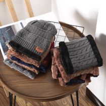 H8 hat female autumn and winter pullover warm ear protection knitted hat couple double thick warm removable wool cap