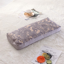 Three-layer retro buckwheat pillow long suede cotton fabric with detachable washing pillow millet shell hard pillow rectangular with cervical spine