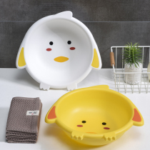Cartoon cute chicken baby washbasin household plastic laundry basin baby thick wash butt fat wash foot basin