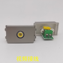 Dark Gray 128 type AV welding-free video wiring module single hole video multimedia audio and video socket module