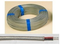 K-type stainless steel shielded thermograph wire thermocouple wire 2*0 4mm thermocouple wire KX temperature sensing wire