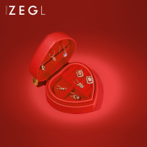 ZEGL designer Niu Niu gift box Red love shaped jewelry box Chinese style storage box Necklace box gift box