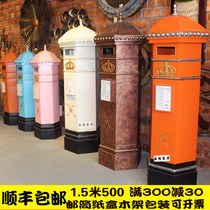Retro mailbox model king mailbox tin mailbox photography props bar cafe retro decorative ornaments