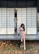  Qiu Meiyao June 1 new chiffon square collar French waist slim design niche fairy floral dress autumn