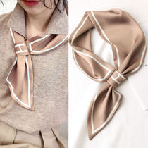 (2020 small silk scarf)Korean fashion all-match small scarf Womens long silk scarf hairband all-change spring and summer scarf