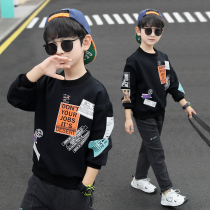  Boys  autumn long-sleeved t-shirt childrens spring and autumn tops sweater 2021 autumn new big children 8 years old 10 tide 11