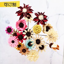 Mountain tree Zen dried flower bouquet set floral arrangement pine cone real flower home furnishings for Buddha ornaments Buddha decoration