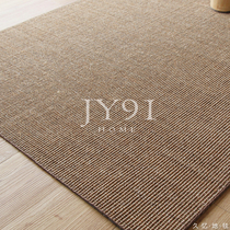 Jiuyi imported hand-sewn sisal carpet mat living room coffee table study Tea Room restaurant hemp door mat custom