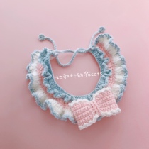 She and her cat cats ice cream macaron pet cat dog collar handmade scarf accessories