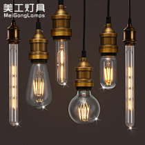 Retro silk LED bulb E27 big screw tungsten filament incandescent lamp creative Edison decorative chandelier bubble ST64