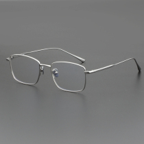Limited only high taste small frame square pure titanium frame limited Japanese manual full frame formula frame myopia tide