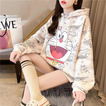 Pregnant womens autumn clothing blouses Long sleeves Spring and autumn necropolis womens fashion Fashion Loose big-size T-shirts Long-style undershirt autumn and winter