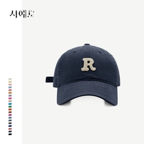 South Korea Tidal hat Han version pure cotton letter R baseball cap lovers bend eater sports hat casual 100 lap duck tongue cap