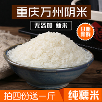 Chongqing Wanzhou specialty Alpine Yin rice cooked glutinous rice Jiangmi farmhouse handmade Yin rice 1kg moon Rice