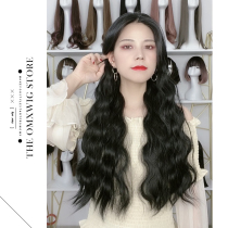 Wool roll U-shaped half-head wig female long curly hair round face Net red lazy cute fluffy wig hair hair hair clip