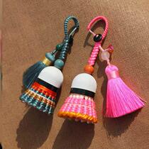 Badminton pendant jewelry diy handmade exquisite creative design Commemorative woven pendant keychain bag small pendant