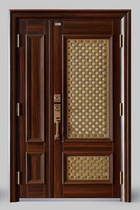 Ya Di Le security door ZP-square glass louver door middle door sandalwood custom
