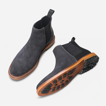 Men's Martins Handmade Chelsea Boots Men's Joker Leather Boots European and American High Street Tide Vintage Men's Boots