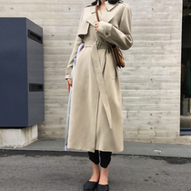 Windbreaker womens 2021 spring and autumn new medium-length knee-length temperament French thin jacket high-end sense big-name fashion