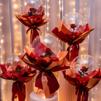Net red Bobo ball wedding birthday bouquet balloon decoration hot transparent party confession scene layout column