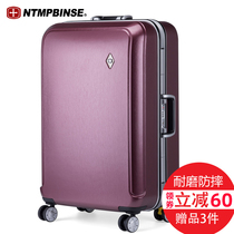 Swiss Army Knife Luggage Female Universal Wheel Trolley Case Male Password Case Aluminum Frame Leather Case Boarding Case Internet Celebrity Suitcase