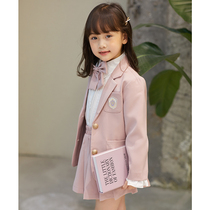  Girls  small suit 2021 spring and autumn new western style Korean suit net red jk suit British style childrens jacket