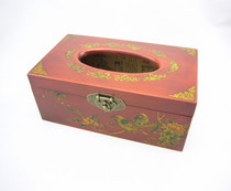 Boutique flower and bird antique tissue box Chinese nostalgic napkin carton box retro storage box