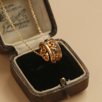 Sunset Ferris Wheel Xue Man original design Lulu Tong necklace silver gold-plated Fanta stone vintage pendant gift