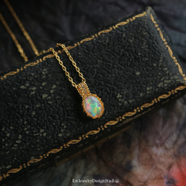 Burning your eggs and extravagant vintage oparite necklace silver gilded Japanese simple temperament choker gift