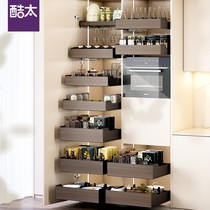 Cool Too High Cabinet Pull Basket Kitchen Seasoned Basket Dish Basket Cabinet Appliances High Cabinet Containing Stainless Steel Pull Basket