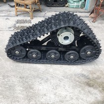 Modified four-wheeled snowmobile Big Bull ATV accessories rear axle non-slip triangle track sled tires