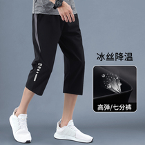 Sports Capri pants Ice Pants Quick Dry Thin Mens Shorts Loose Summer Casual 7-point Pants Breathable High-Bomb